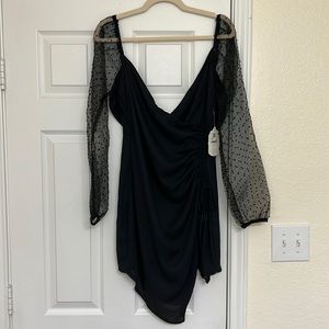 Altered state Black long puff sleeve dress